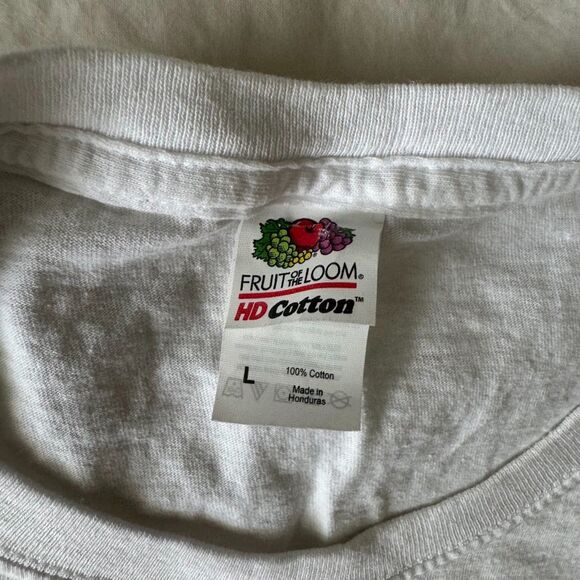 Vintage "Escape" Dessert White T Shirt Fruit of the Loom Heavy Duty Cotton - Picture 4 of 11